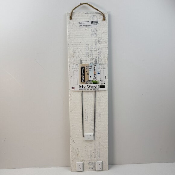 Happy Easter Egg and Gnome Stand-Out Vertical Sign Hanging Rope Siding Board 24" - Picture 2 of 6